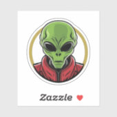 Groene Alien Sticker (Vel)