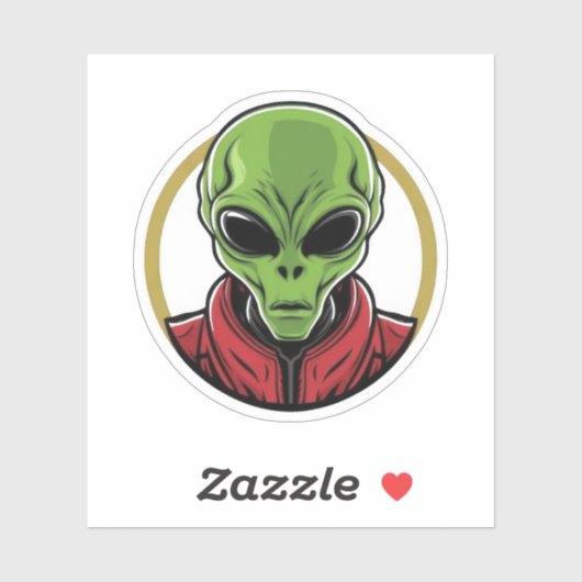 Groene Alien Sticker (Vel)