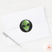 Groene Alien Sticker blad (Envelop)