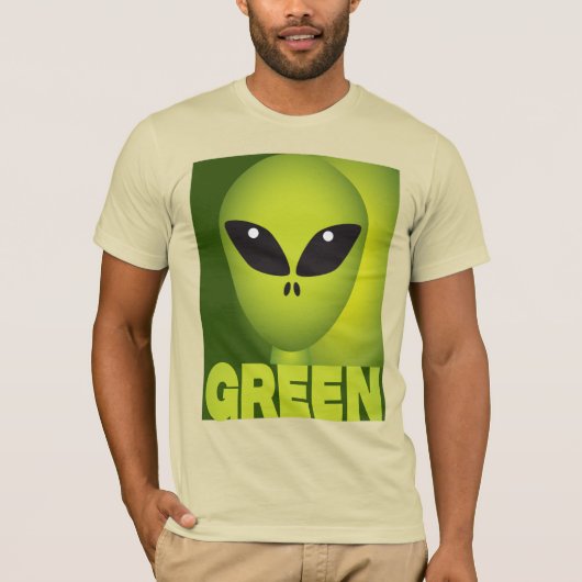 Groene Alien T-shirt (Voorkant)