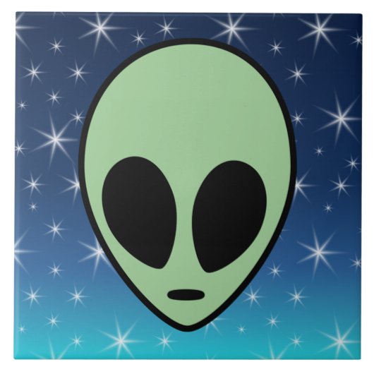 Groene Alien Tegeltje (Voorkant)