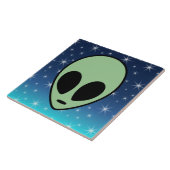 Groene Alien Tegeltje (Zijkant)