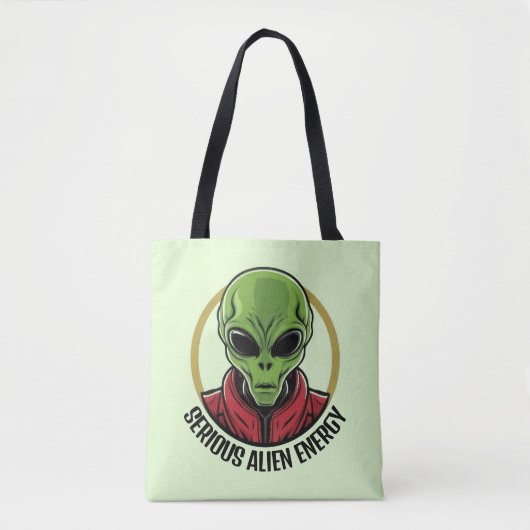 Groene Alien Tote Bag (Voorkant)