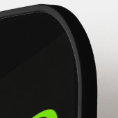 Groene Alien Veel Geluk Pickleball Paddle (Links Detail)