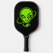 Groene Alien Veel Geluk Pickleball Paddle (Achterkant)