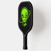 Groene Alien Veel Geluk Pickleball Paddle (Links)