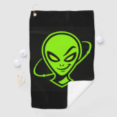 Groene Alien Veel Succes Golf Golfhanddoek (Insitu)