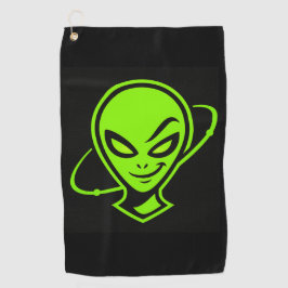 Groene Alien Veel Succes Golf Golfhanddoek