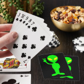 GROENE ALIEN VREDESKARTJES POKERKAARTEN (Insitu)
