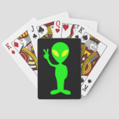 GROENE ALIEN VREDESKARTJES POKERKAARTEN (Achterkant)