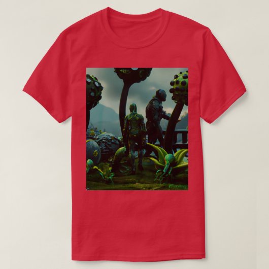 groene aliens t-shirt (Design voorkant)