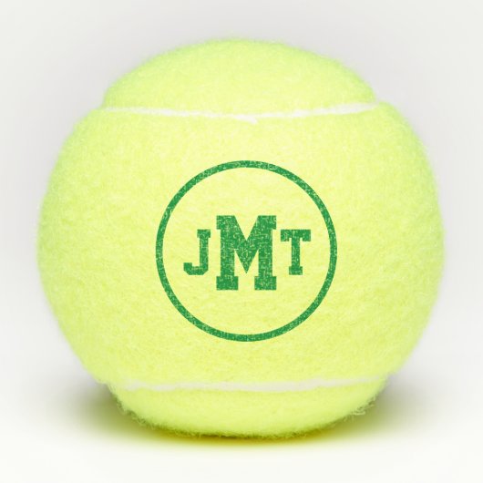 Groene All-American Monogram Tennis Balls Tennisballen (Voorkant)