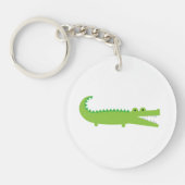 Groene alligator Acryl Sleutelhanger (Voorkant)