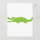 Groene Alligator Briefkaart (Voorkant)