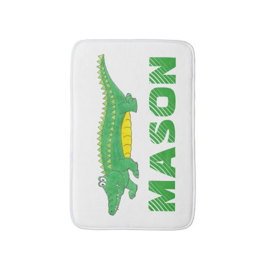 Groene alligator Crocodile Gator Animal Badmat (Voorkant Verticaal)