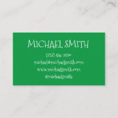 Groene alligator Gator Reptile Crocodile Zoo Visitekaartje (Achterkant)