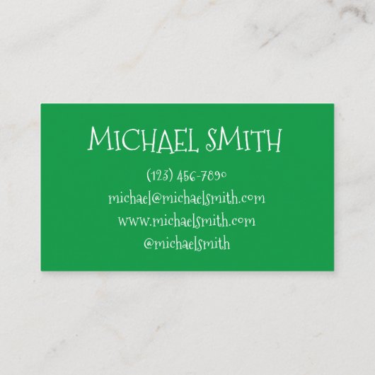 Groene alligator Gator Reptile Crocodile Zoo Visitekaartje (Achterkant)