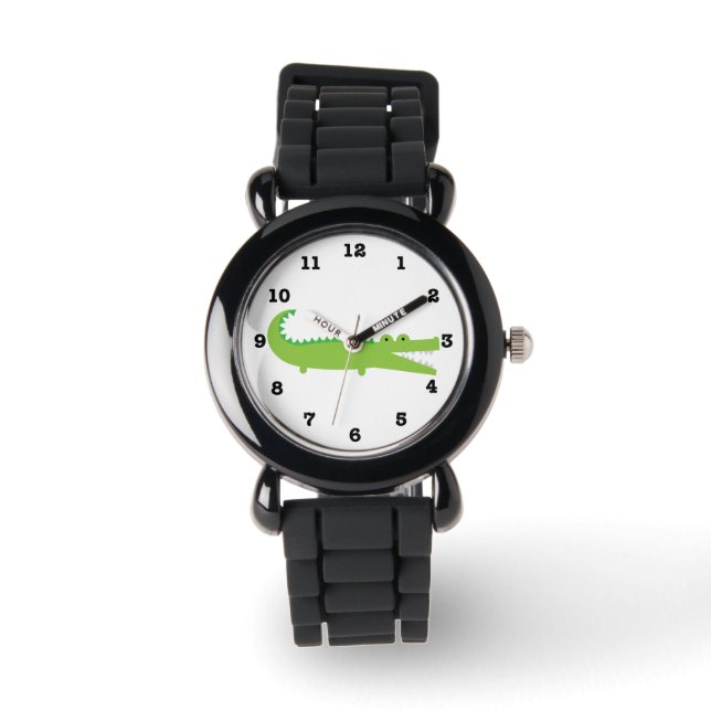 Groene Alligator Horloge (Voorkant)