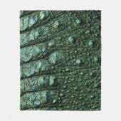 Groene alligator huidtextuur fleece deken (Voorkant)
