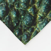 Groene alligator huidtextuur fleece deken (Hoek)
