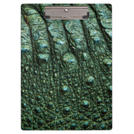 Groene alligator huidtextuur klembord