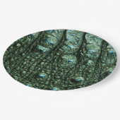 Groene alligator huidtextuur papieren bordje (Gekanteld)