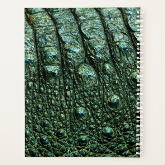 Groene alligator huidtextuur planner (Achterkant)