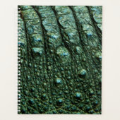 Groene alligator huidtextuur planner (Voorkant)