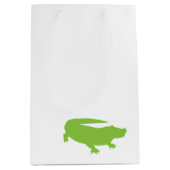 Groene Alligator Preppy Designer Southern Fun Medium Cadeauzakje (Voorkant)