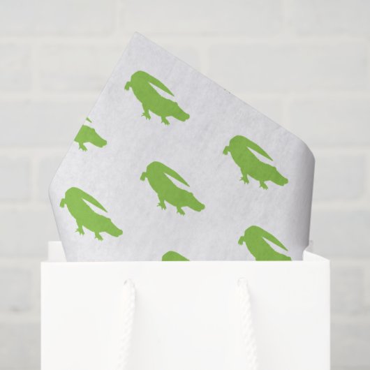 Groene Alligator Preppy Designer Southern Fun Tissuepapier (Cadeauzakje)