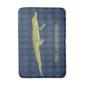 Groene Alligator Realistisch Grafisch Gepersonalis Badmat (Voorkant Verticaal)