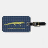 Groene Alligator Realistisch Grafisch Gepersonalis Bagagelabel (Voorkant horizontaal)