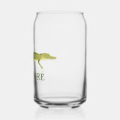 Groene Alligator Realistisch Grafisch Gepersonalis Blikvorm Glas (Links)