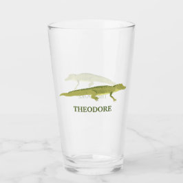 Groene Alligator Realistisch Grafisch Gepersonalis Glas