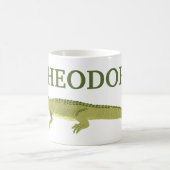 Groene Alligator Realistisch Grafisch Gepersonalis Koffiemok (Center)