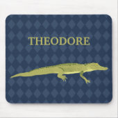 Groene Alligator Realistisch Grafisch Gepersonalis Muismat (Voorkant)