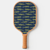 Groene Alligator Realistisch Grafisch Gepersonalis Pickleball Paddle (Achterkant)