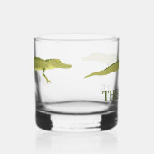 Groene Alligator Realistisch Grafisch Gepersonalis Whisky Glas (Rechts)
