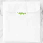 Groene Alligator Ronde Sticker (Tas)