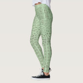 Groene Alligator Skin Print Leggings & Yogabroek (Links)