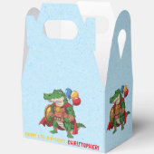Groene Alligator Superheld Verjaardagsfeest Bedankdoosjes (Open)