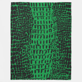 Groene alligator verbergen fleece deken