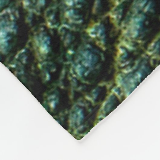 Groene Alligatorhuid Textuur Fleece Deken (Hoek)