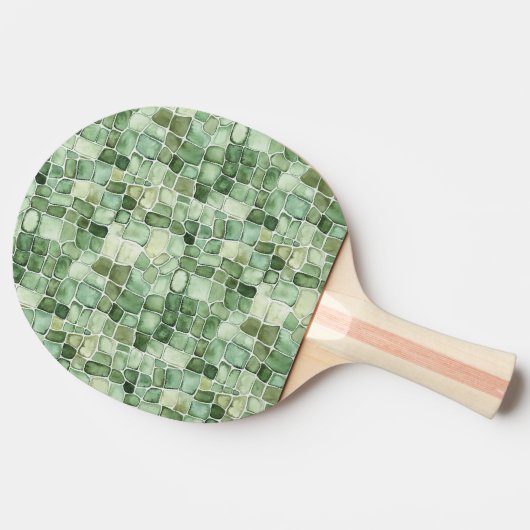 Groene Alligatorprint     Tafeltennisbatje (Zijkant)