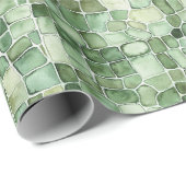 Groene Alligatorprint Verjaardag Cadeaupapier (Rol Hoek)