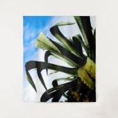 Groene Aloë Plant met Bright Blue Sky Wandkleed (Voorkant)