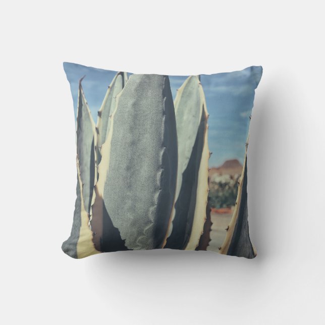 Groene Aloe Succulente Bladeren Worp Kussen Cushio (Voorkant)