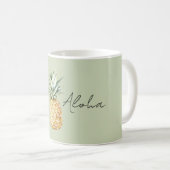 Groene Aloha Ananas Koffiemok (Voorkant rechts)