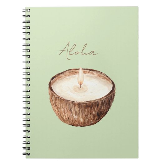 Groene Aloha Kokoskaars Notitieboek (Voorkant)