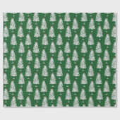 Groene aluminium kerstbomen cadeaupapier (Vlak)
